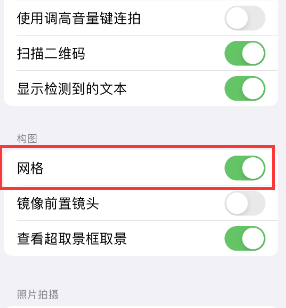 阿合奇苹果手机维修网点分享iPhone如何开启九宫格构图功能 