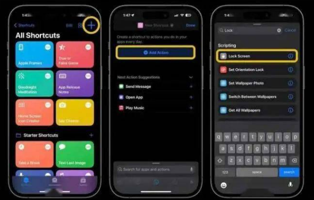 阿合奇苹果14锁屏维修店分享iPhone14升级iOS16.4后如何创建锁屏快捷方式 