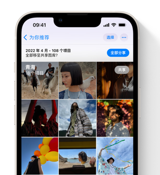 阿合奇苹果维修网点分享在 iPhone 上使用共享图库 